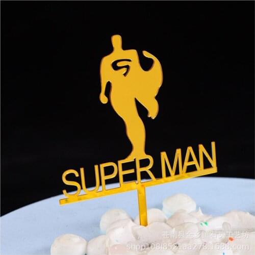 Super father Acrylic Cake Topper BEST DAD EVER Cake Decoration Fathers Day Party Cake Topper Supplies Dessert Fathers Day Gift