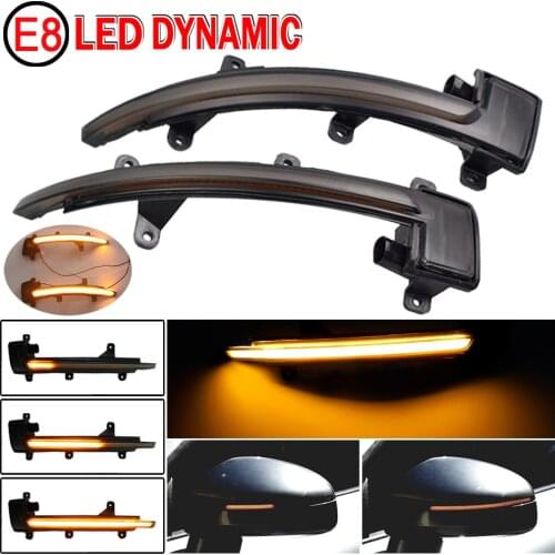 For Audi TT TTS MK2 8J 2007-2014 TTRS R8 LED Dynamic Turn Signal Light Sequential Side Wing Mirror Indicator Lamp Blinker Trim