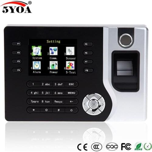 TCP IP Biometric Fingerprint Time Attendance Clock Recorder Employee Digital Electronic English Reader Machine USB RFID ID Card