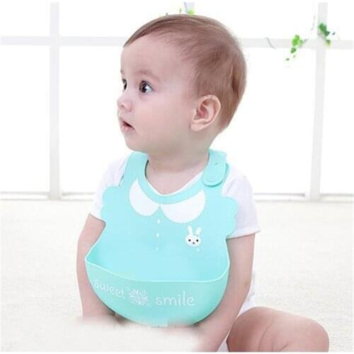 Baby Bib For Newborn Cute Cartoon Print Kid Feeding Arpon Waterproof Baby Bibs Silicone Adjustable Food Saliva Towel Burp Cloth