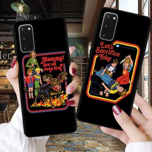 Funny Halloween Lets Summon Demons Graphic Black silicone Phone Case Cover Shell For Samsung S8 S9 S10 S20 FE S21 Plus Ultra S1