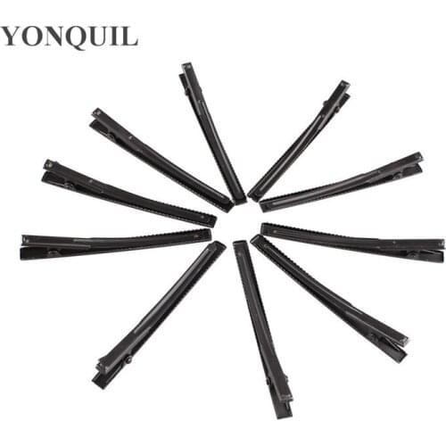 Alligator Clips Girls Crocodile Clips 80 MM New Prong Barrettes & Brooch Clips DIY Hairclips Finding Pins 100Pcs/Lot Wholesale