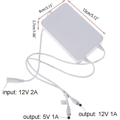 2in1 5V+12V 1A Output 15000mAh 5.5x2.1mm UPS Power Supply for Wireless Router CCTV Camera LED Strip Panel Amplifier