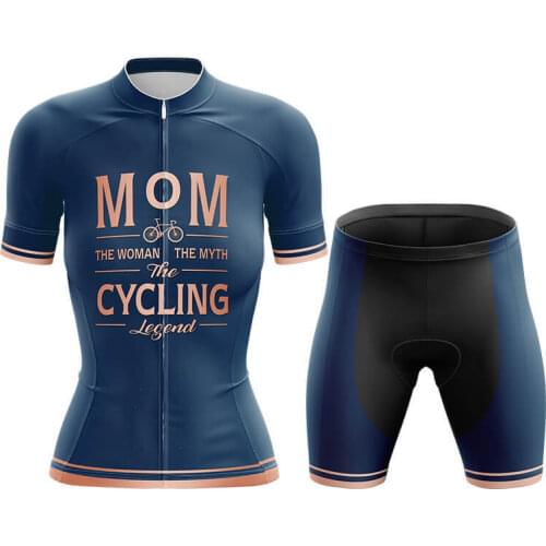 2021 MOM Pro Women Cycling Jerseys Sets MTB Bike Cycling Clothing Breathable Mountian Bicycle Clothes Summer Bike Uniform Wear