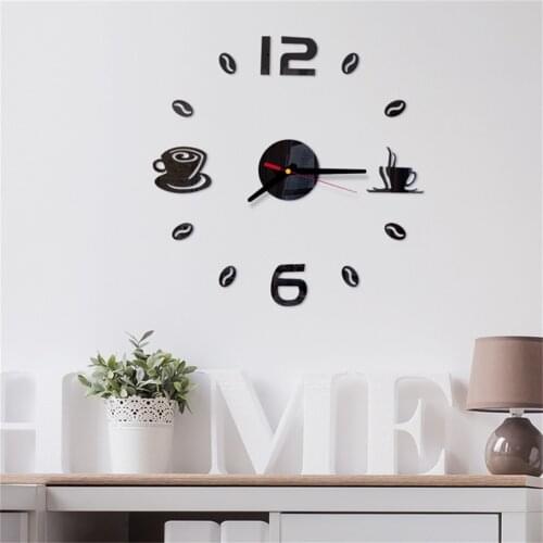 3D DIY Roman Numbers Wall Clock Wall Sticker Clock Acrylic Mirror Wall Sticker Clock Home Decor Living Room Decor Clock 2021