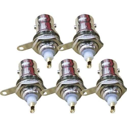 5PCS BNC Female Connectors Chassis Panel Mount Monitor Accessories Suit For Communications Equipment