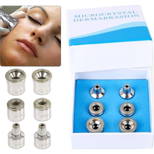 6 TIPS In Box Replacement Fits All Diamond Skin Care Microdermabrasion Dermabrasion Microcrystal Dermabrasion Tool