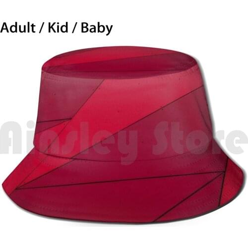 Velvet Red Pattern Sun Hat 730 Bucket Hat Red Pattern Velvet 3D Digital Pattern 3D Art Velvet Pattern