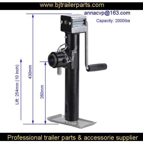 Side Wind 2000 lbs Pipe Mount Swivel Jack Round Pipe Mount Swivel Trailer Jack Sidewind 10" Lift Camper Trailer RV