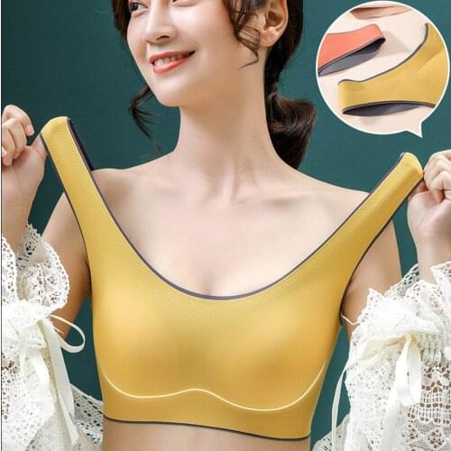 Girlfriend latex underwear one-piece color contrast beauty back without comfortable buckle comfortable vest type bra female