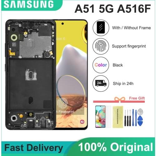 For Samsung Galaxy A51 5G lcd display with Sensor Assembly A516 lcd display Assembly A516F A516FD A516FN/DS Original 6.5'' LCD