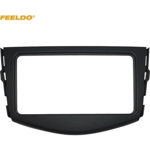 FEELDO Car Stereo CD DVD Radio Fascia Panel Frame Trim Dash Face Plate Installation Mount Kit For Toyota RAV4 (2006-2012) #4871