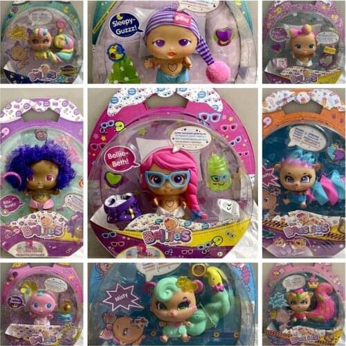 The Bellies Blinky Queen Sleepy Guzzz Kuki Muak Yumi Figures Music Doll Interactive Toys Kids Play House Spanish Toy Gift