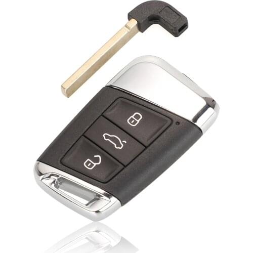 Kutery 3 Buttons Replacement Remote Car Key Shell Case Fob For VW Passat B8 New Magotan B5 Skoda A7 Variant