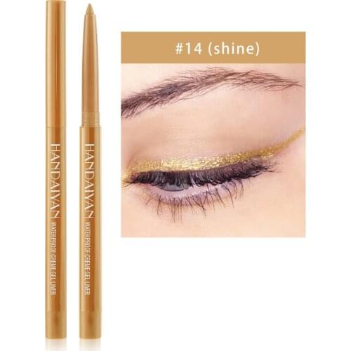 Sexy Golden Waterproof Matte Eye Cosmetics Eye Liner Pencil Long Lasting Women Fashion Pink White Eye Charming Eye Liner Pencil