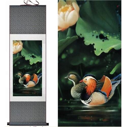 Birds and flower painting Home Office Decoration Chinese scroll painting flower art Chinese paintingPrinted painting