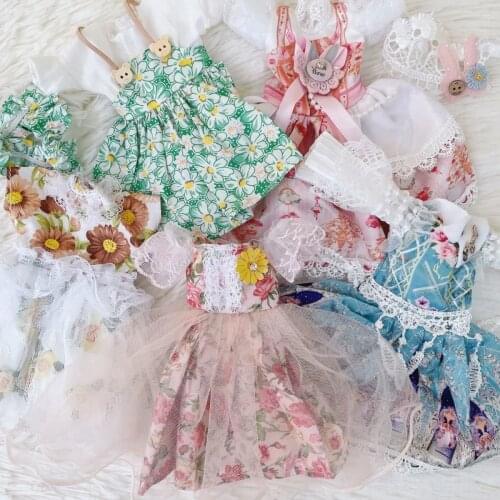 Summer Dress BJD Doll Cloth For 30cm Outfits Dress Girl Suit Princess Dress For Girls Suit Without Shoes
