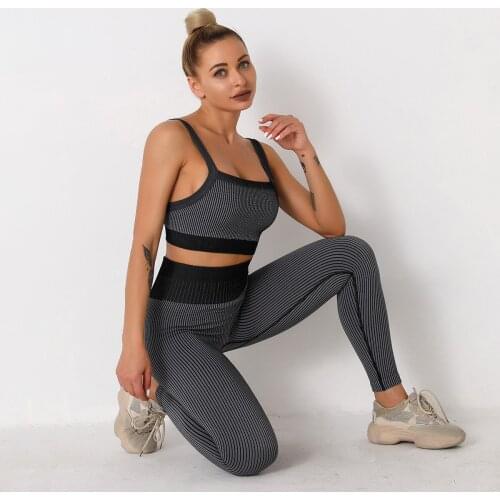 Summer Sportswear Women 2021 Seamless Yoga Set Sports Bra Athletic Leggings Fitness Suit Running Workout Bra Suit Gym Clothing
