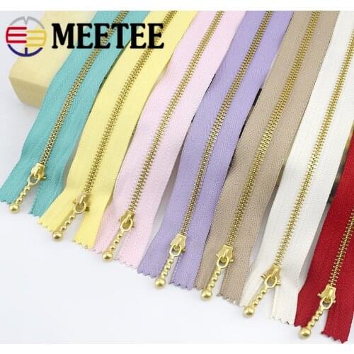 20pcs Meetee 3# 15/20cm Metal Zipper Close-end Zip Closure for Garment Purse Bags Zippers Repair Kit Tools Sewing Accessories