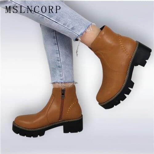 Fashion 2016 fashion autumn ankle boots pu leather shoes black Martin Boots Brand Dr Designer Motorcycle Boots Plus size 34-43