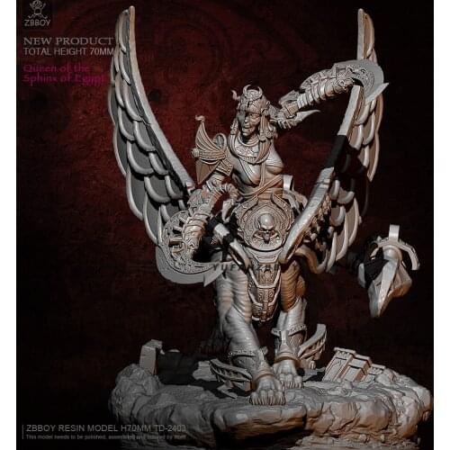 80MM Resin figures model kits Sphinx Queen self-assembled TD-2403