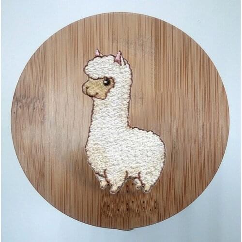 Animal Cartoon Alpaca Fabric Patch Embroidered Iron On Patches For Clothing DIY Decoration Clothes Stickers Applique Badges