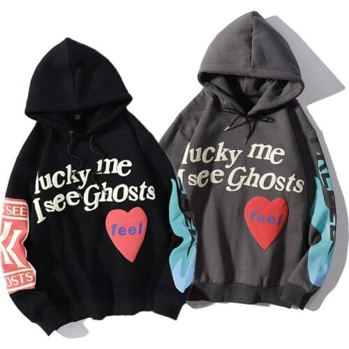 New Kanye West Hip Hop Graffiti Letter Print Plus Velvet Sweatshirt Women Harajuku Fleece Stranger Things Hoodie 2021 Streetwear