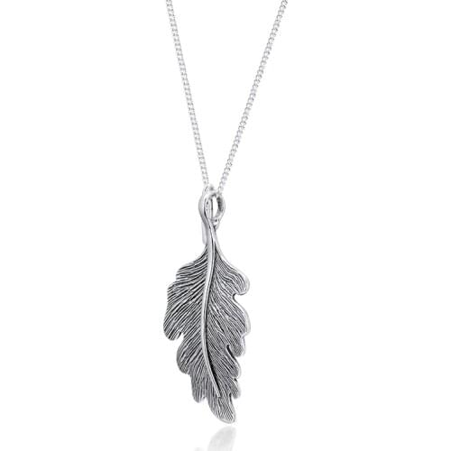 Oak Leaf Necklace & Pendant Fits Original European Charms Sterling Silver Necklace For Woman DIY Fashion Jewelry