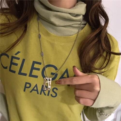 Miuoxion Retro Square Cross Necklace Fashion Personality Punk Party Jewelry For Women Feature Nmour Charm Gift All Seasons