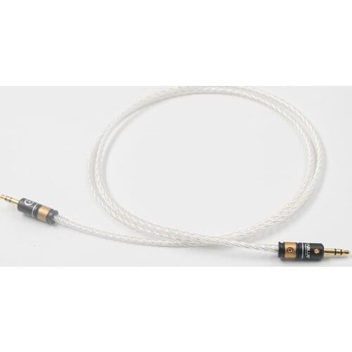 Odin 7N Silver Plated 3.5mm Male To 3.5mm Male Audio Stereo Cable 3.5mm Jack Audio Cable For Car Headphone Adapter
