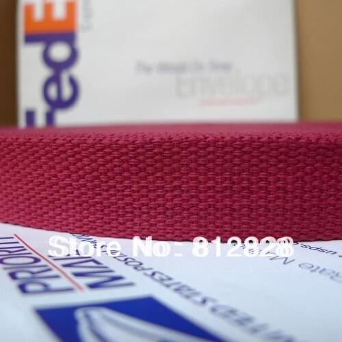 1'' 25mm #36 Maroon Color Belts Cotton Polyester Straps Webbing Wholesale Free Shipping