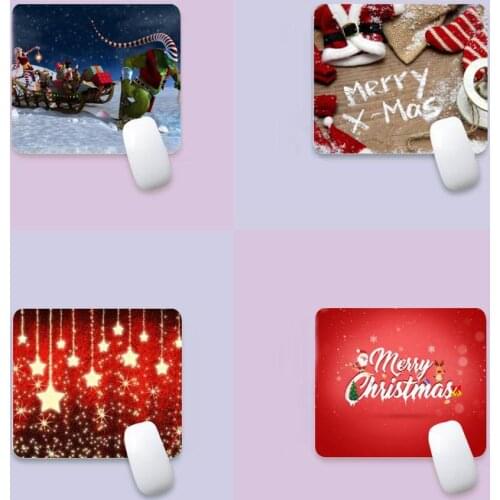 Merry Christmas Keyboards Mat Rubber Mousepad Desk Mat Edge Native Rubber Special Game Mouse Pad Polyethylene Table Mat Non Slip
