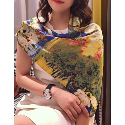 5pcs / batch Bohemian style square scarf shawl Chiffon Scarf gold pearl double sided printing headband solid color womens headb