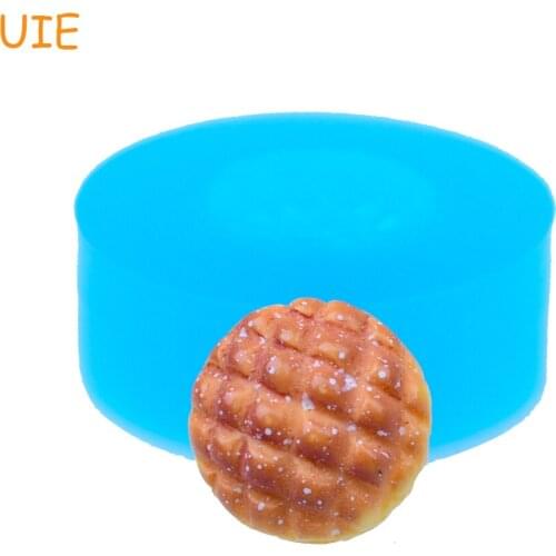 GYL281U 14.1mm Cross Bun Silicone Mold - Bread Mold Fondant, Cake Decorating Tools, Resin Polymer Clay, Candy, Oven Safe Mold