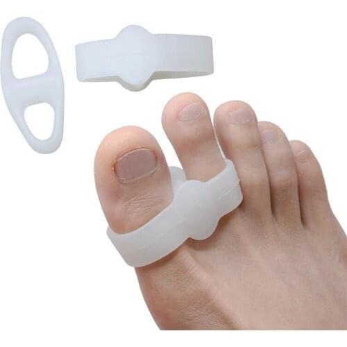 1pair Silicone Toe Spreader Separator Bunion Hallux Valgus Corrector Thumb Finger Correction Straightener Foot Care Tool