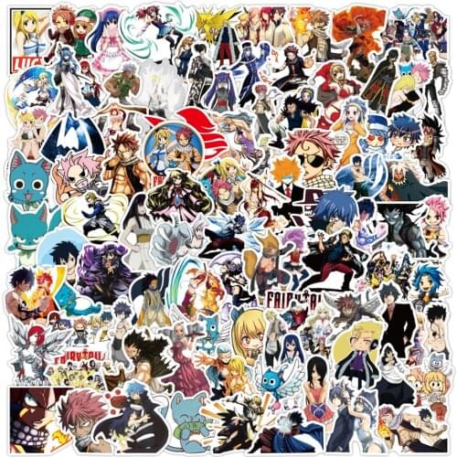 10/30/50/100PCS Anime FAIRY TAIL Stickers Cartoon Decal Graffiti Bike Travel Phone Guitar Laptop Waterproof Cool Sticker Toys
