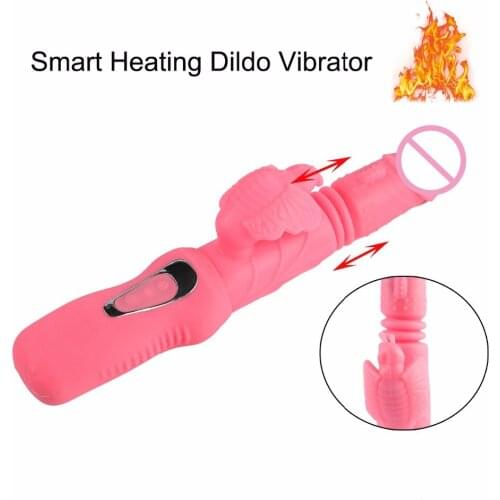 USB Rechargeable Retractable Dildo Vibrator,Sex Swing Dual Motor Vibrator for women,Smart Heating Warm Vagina Orgasm Massager A3