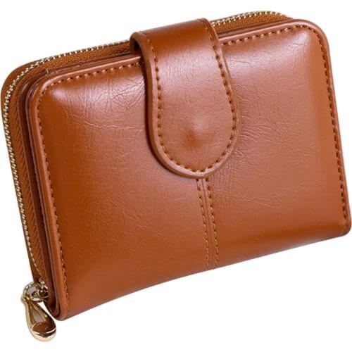 Vintage Faux Leather Women Wallet Small Card Holder Short Purse Christmas Gift