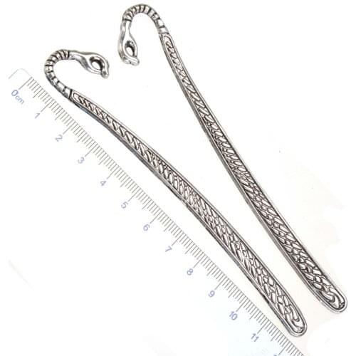 Bookmarks For School Office Supplies Stationery DIY Charms Large Antique Silver Hand Finger Metal Jewelry Findings 122mm 5pcs