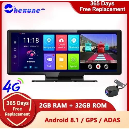 4G Video Recorder Dash Cam 10" Rearview Mirror Registrar Surveillance Camera Android 8.1 Auto Videcam GPS Navigator WIFI Car DVR