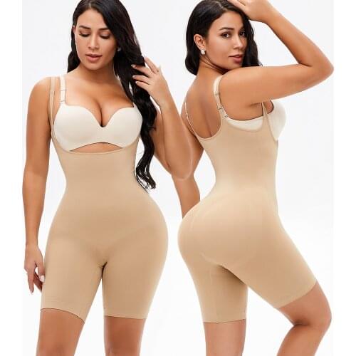 Large Size Woman Seamless Shapewear Slimming Bodysuit Open Crotch Corset Waist Trainer Female Body Shaper Postpartum Underwear