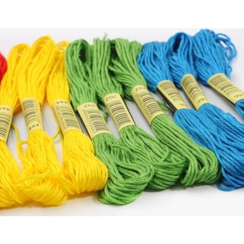 10pcs / bag per small bar 7.5m high quality hot sale hot sale Color cross stitch thread DIY clothing sewing supplies and fabrics