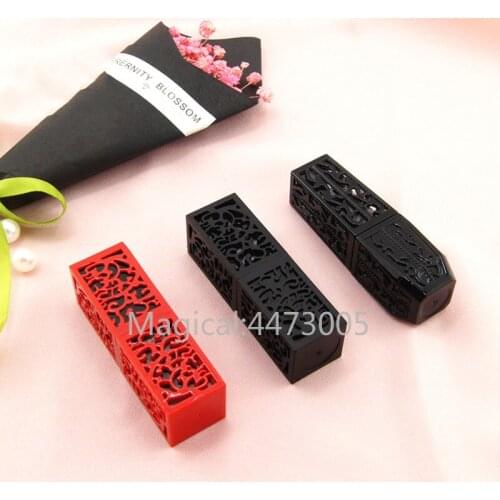 12.1mm 10/30/50pcs red black hollow empty lipstick tube Lip Balm Container lipstick shell packaging Cosmetics Refillable diy
