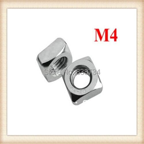 200pcs 304stainless steel m4 square nut