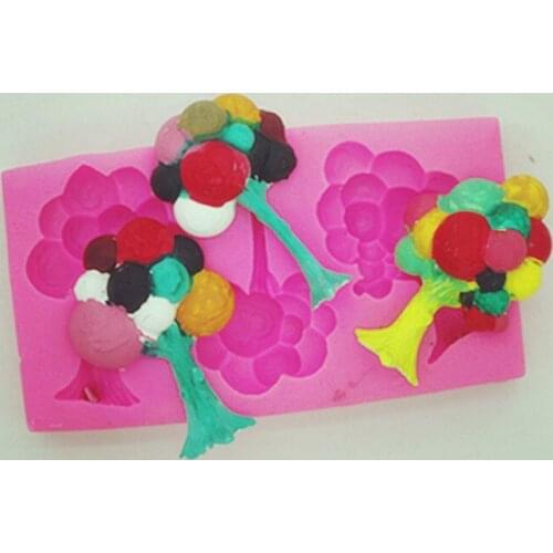 3 Balloon Cake Decorative Model Chocolate Model Wax Die Silicone Mold P823