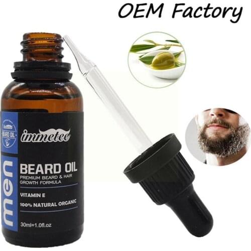 30Ml Beard Oil Softening Beard Care Solution Dropper For Men Bottle H3Q0