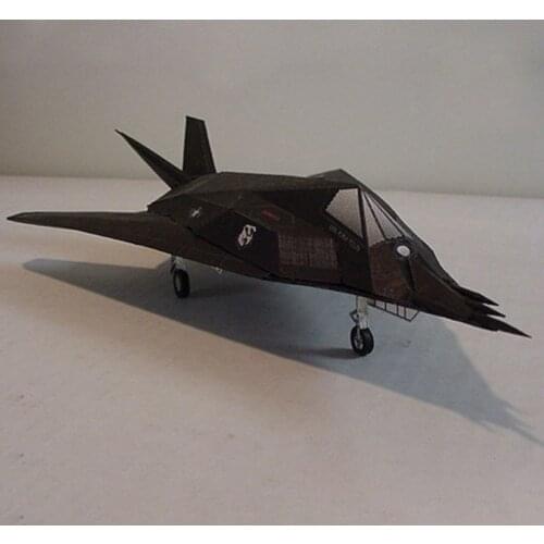 1:32 U.S. F-117 Stealth Bomber Nighthawk DIY 3D Paper Card Model Building Sets Construction Toys Educational Toys Military Model