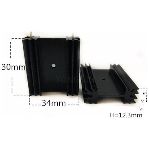 500pcs Transistor heatsink34*12.3-30/Insert electronic heat sinks Transistor TO-220 series dedicated heat sink
