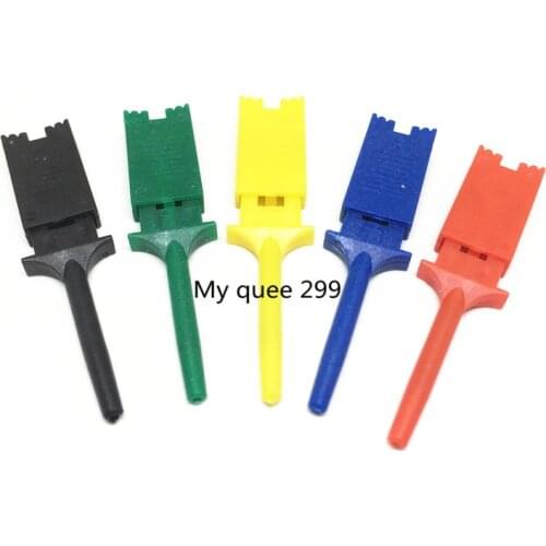 Free Shipping 10pcs Test Hooks Clips for Logic Analyzers Logic Test Clip 5 Colors: Red Black Yellow Green Blue