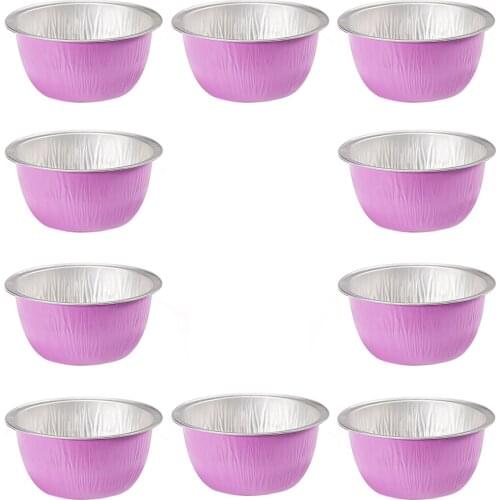 Wax 10-piece Hair Removal Tool Container Golden Aluminum Foil Bowl Wax Beans Melting Wax Bowl Facial Epilator